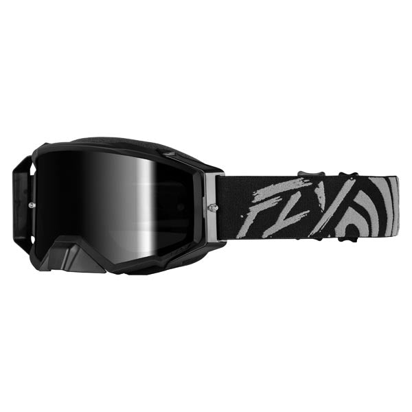 Fly Racing Zone Elite Goggles Black Mirror/Smoke Grey/Black - Driven Powersports