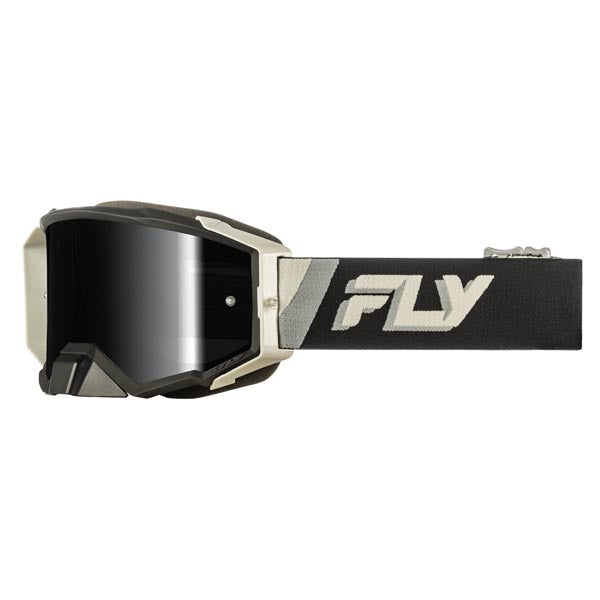 Fly Racing Zone Elite Goggles Black Mirror/Smoke Black/Grey - Driven Powersports
