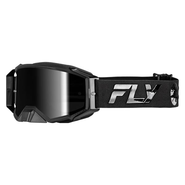 Fly Racing Zone Pro Goggles Black Mirror/Smoke Black/Black - Driven Powersports