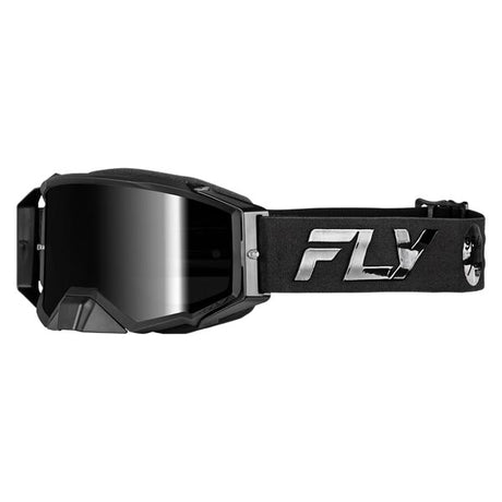Fly Racing Zone Pro Goggles Black Mirror/Smoke Black/Black - Driven Powersports