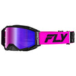 Fly Racing Zone Pro Goggles Iridescent Red Mirror/Smoke Pink/Black - Driven Powersports