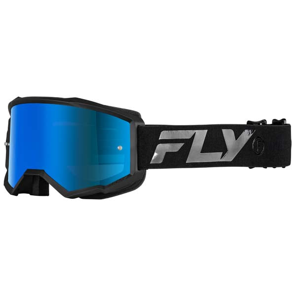 Fly Racing Zone Goggles Sky Blue Mirror/Smoke Black/Black - Driven Powersports