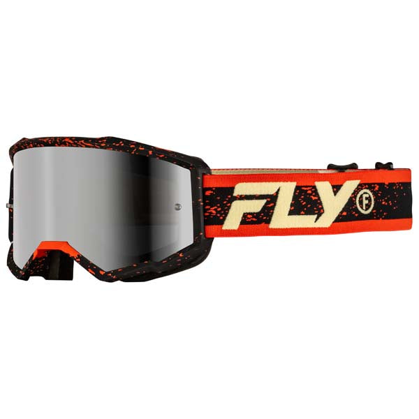 Fly Racing Zone Goggles Silver Mirror/Smoke Black/Red/Cream - Driven Powersports