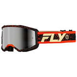 Fly Racing Zone Goggles Silver Mirror/Smoke Black/Red/Cream - Driven Powersports