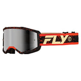 Fly Racing Youth Zone Goggles Silver Mirror/Smoke Black/Red/Cream - Driven Powersports