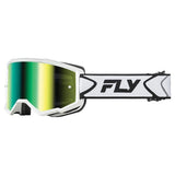 Fly Racing Youth Zone Goggles Iridescent Green Mirror White/Black - Driven Powersports