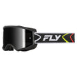 Fly Racing Zone Goggles Black Mirror/Smoke Black/White - Driven Powersports