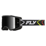 Fly Racing Zone Goggles Black Mirror/Smoke Black/White - Driven Powersports