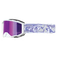 Fly Racing Zone Pro Swirl Goggles Purple Mirror/Smoke White/Purple - Driven Powersports