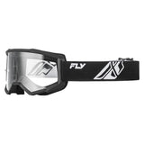 Fly Racing Youth Focus Goggles Clear Black/White - Driven Powersports