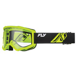 Fly Racing Youth Focus Goggles Clear Black/High-Visibility - Driven Powersports