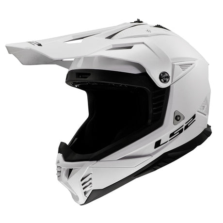 LS2 Gate II Off-road Helmet Solid White MD - Driven Powersports