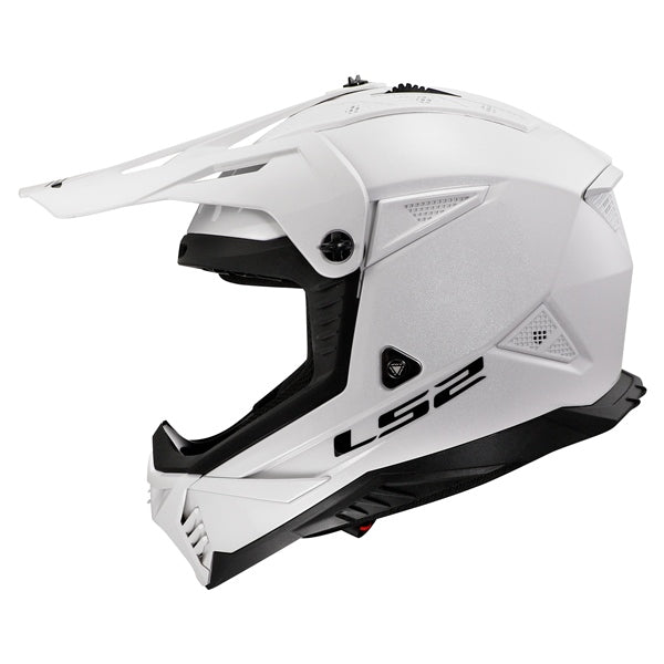 LS2 Gate II Off-road Helmet Solid White MD - Driven Powersports