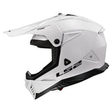LS2 Gate II Off-road Helmet Solid White MD - Driven Powersports