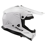 LS2 Gate II Off-road Helmet Solid White MD - Driven Powersports