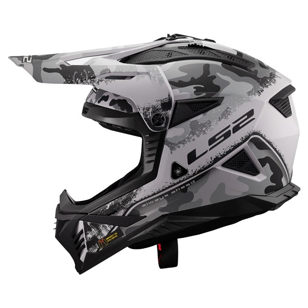 LS2 Gate II Off-road Helmet Carbine Gray/Black SM - Driven Powersports