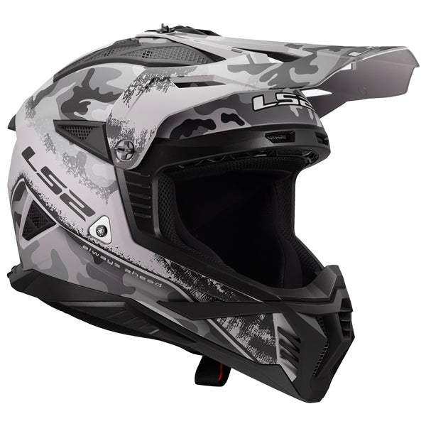 LS2 Gate II Off-road Helmet Carbine Gray/Black SM - Driven Powersports