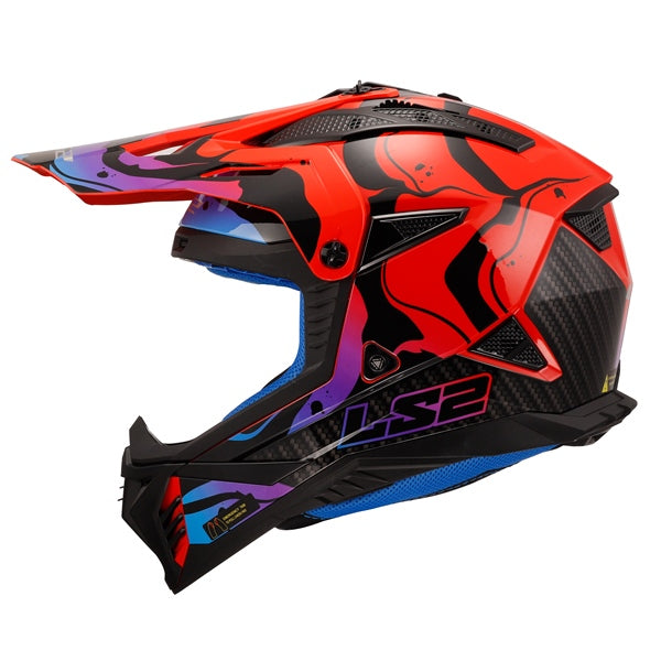 LS2 Gate II Off-road Helmet Wash Red/Blue/Purple 2XL - Driven Powersports