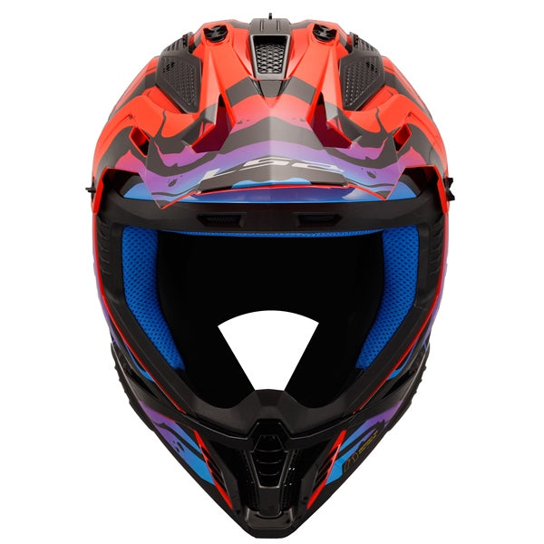 LS2 Gate II Off-road Helmet Wash Red/Blue/Purple 2XL - Driven Powersports