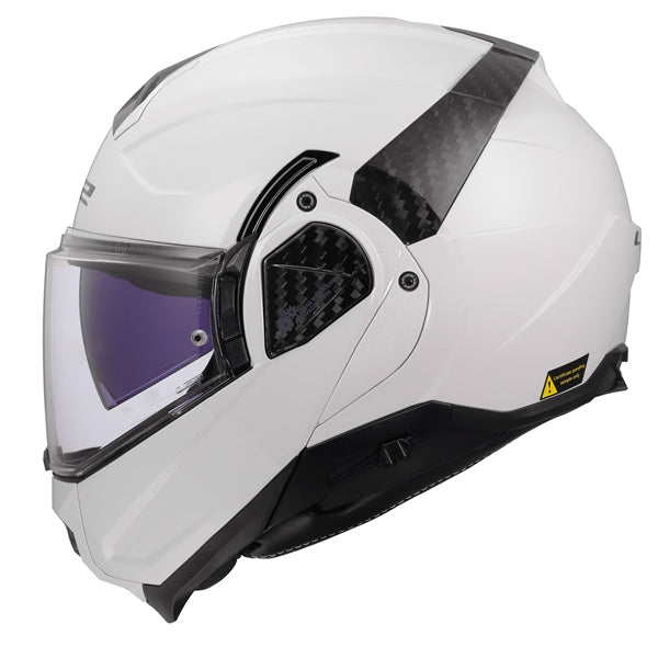 LS2 Advant II Modular Helmet Solid White XS - Driven Powersports