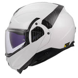 LS2 Advant II Modular Helmet Solid White XS - Driven Powersports