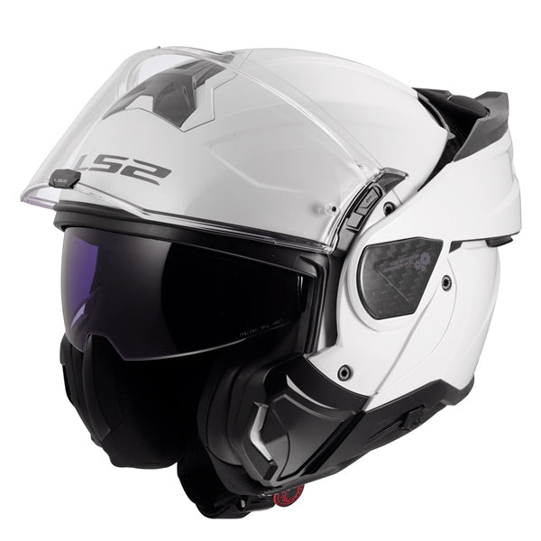 LS2 Advant II Modular Helmet Solid White XS - Driven Powersports