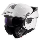 LS2 Advant II Modular Helmet Solid White XS - Driven Powersports