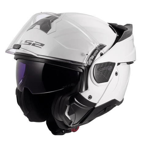 LS2 Advant II Modular Helmet Solid White XS - Driven Powersports