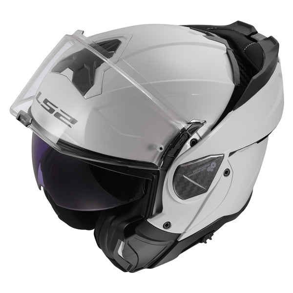 LS2 Advant II Modular Helmet Solid White XS - Driven Powersports