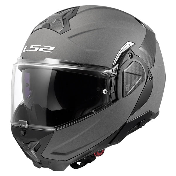 LS2 Advant II Modular Helmet Solid Gray M - Driven Powersports