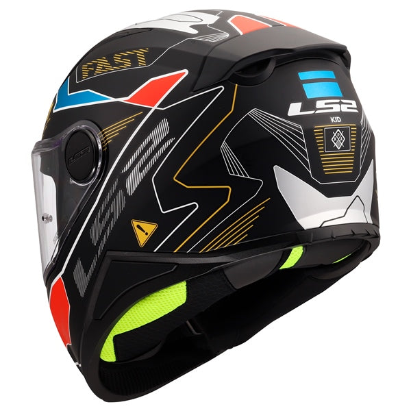 LS2 FF812 Kid Full-Face Helmet - Junior Zero Matte Gray/Red M - Driven Powersports