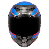 LS2 Dragon Full-Face Helmet Trax Blue/Red S - Driven Powersports