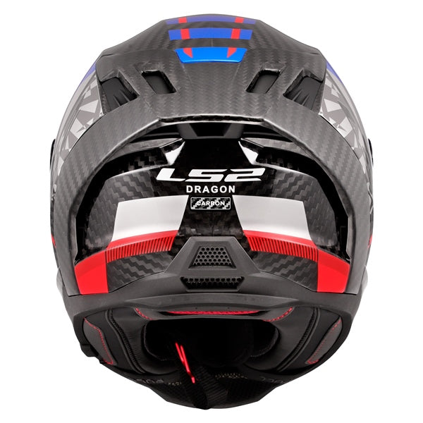 LS2 Dragon Full-Face Helmet Trax Blue/Red S - Driven Powersports