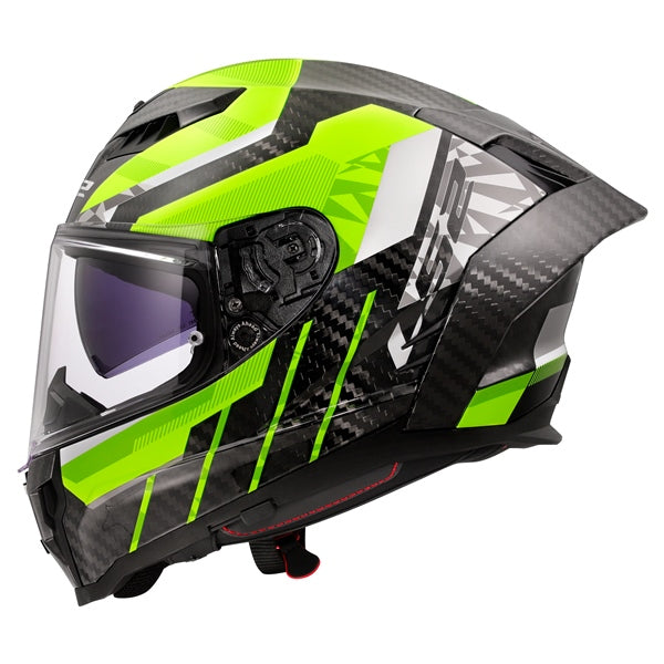 LS2 Dragon Full-Face Helmet Trax High-Visibility Yellow XS - Driven Powersports