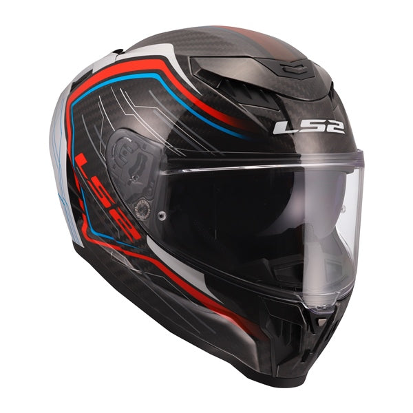 LS2 Dragon Full-Face Helmet Subic White/Blue/Red XS - Driven Powersports