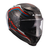 LS2 Dragon Full-Face Helmet Subic White/Blue/Red XS - Driven Powersports