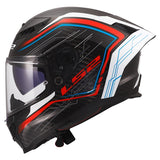LS2 Dragon Full-Face Helmet Subic White/Blue/Red XS - Driven Powersports