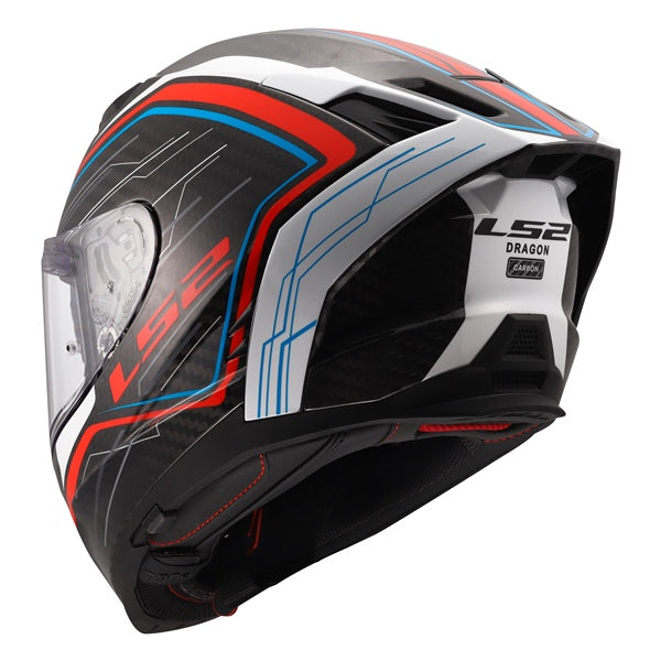 LS2 Dragon Full-Face Helmet Subic White/Blue/Red XS - Driven Powersports