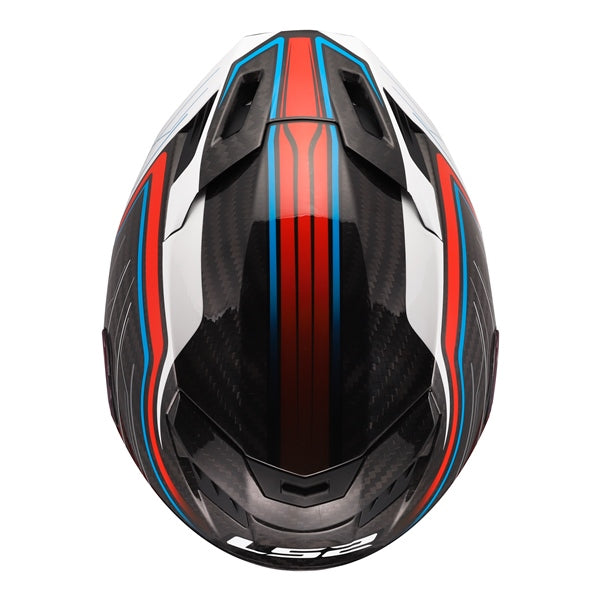 LS2 Dragon Full-Face Helmet Subic White/Blue/Red XS - Driven Powersports