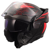 LS2 Advant II Modular Helmet Astral Red XS - Driven Powersports
