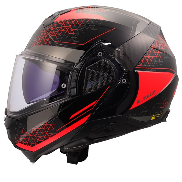 LS2 Advant II Modular Helmet Astral Red XS - Driven Powersports