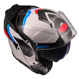 LS2 Advant II Modular Helmet Triple White/Blue/Red S - Driven Powersports