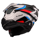 LS2 Advant II Modular Helmet Triple White/Blue/Red S - Driven Powersports