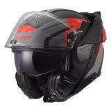 LS2 Advant II Modular Helmet Glide Matte Black/Gray/Red M - Driven Powersports