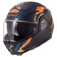 LS2 Advant II Modular Helmet Glide Matte Black Orange M - Driven Powersports