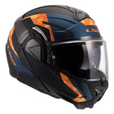 LS2 Advant II Modular Helmet Glide Matte Black Orange M - Driven Powersports