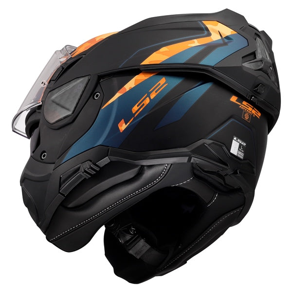 LS2 Advant II Modular Helmet Glide Matte Black Orange M - Driven Powersports