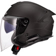 LS2 Verso II Open-Face Helmet Solid Matte Black XL - Driven Powersports