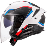 LS2 Verso II Open-Face Helmet Air White/Blue/Red XL - Driven Powersports
