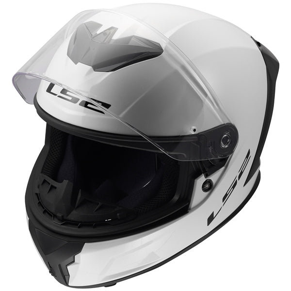 LS2 Rapid III Full-Face Helmet Solid Glossy White S - Driven Powersports
